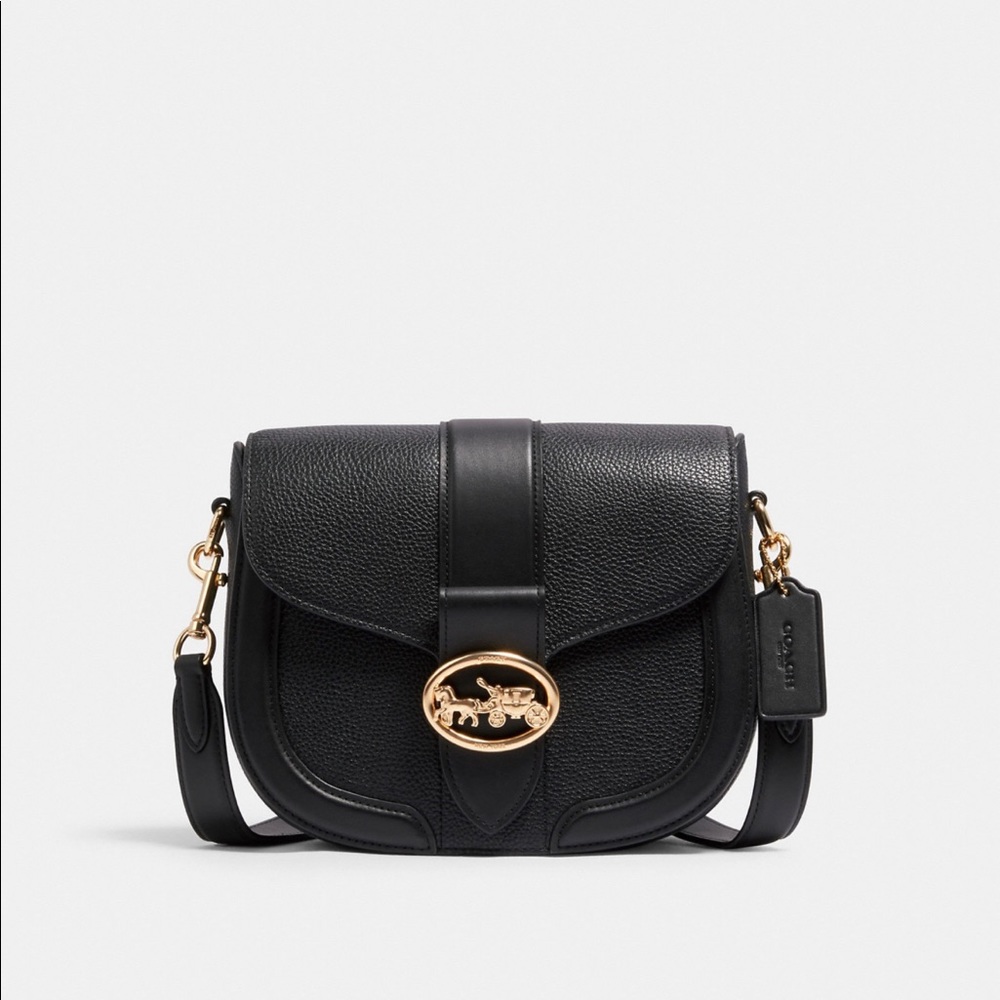 Coach Georgie Saddle Bag (Black) BRAND NEW!!NWOT 🔥😍✨